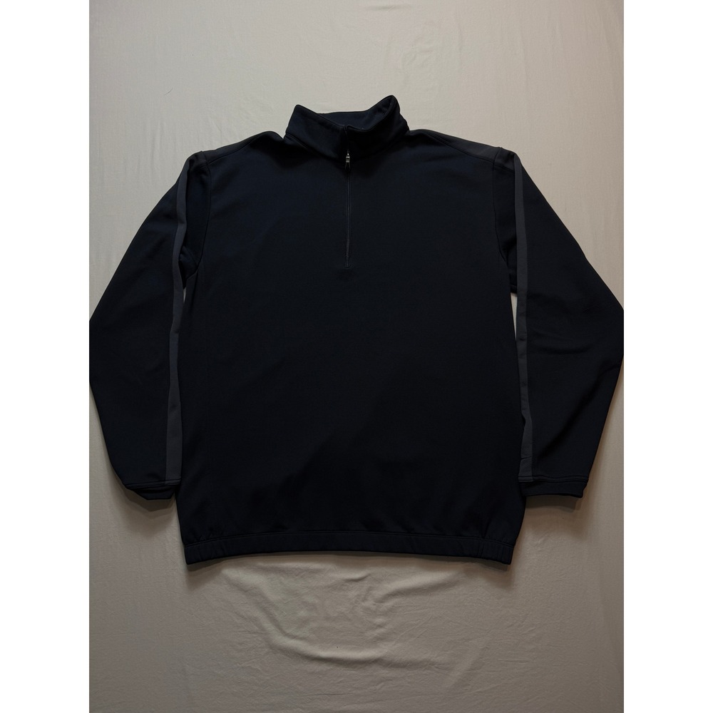 Nike Golf Therma Mens XL Quarter Zip Pullover Fleece Lined Black (Small Pull)‎